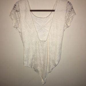 Off white lace onesie